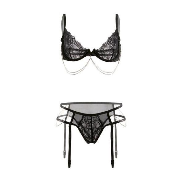 Diamond In The Rough Bra and Panty Set - Plus Size - Kink Store