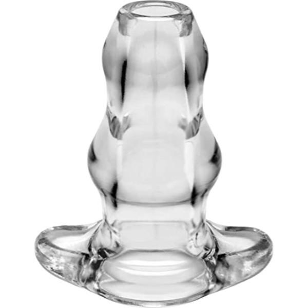 Double Tunnel Plug - Clear Hollow Anal Plug - Kink Store
