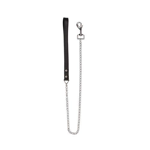 Ouch! Pain Chain Leash with Leather Handle - BDSM Gear