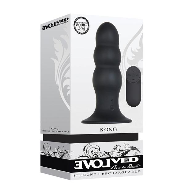 Evolved Kong XL Vibrating Remote Controlled Anal Plug - Kink Store
