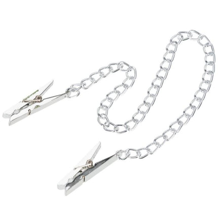 Fetish Fantasy Chained Clothespin Nipple Clamps - Kink Store