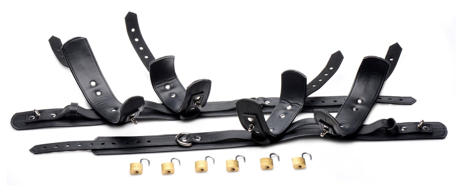 Frog-Tie Wrist and Ankle to Thigh Cuff Restraint Set - Kink Store
