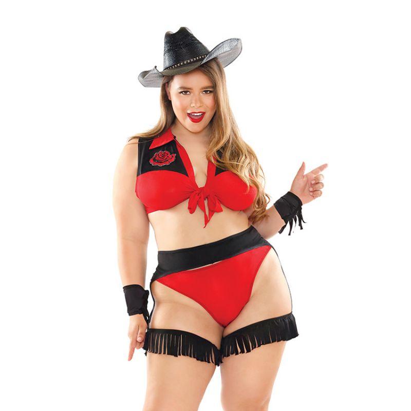 Hot to Trot Cowgirl Costume Set - Plus Size - Kink Store