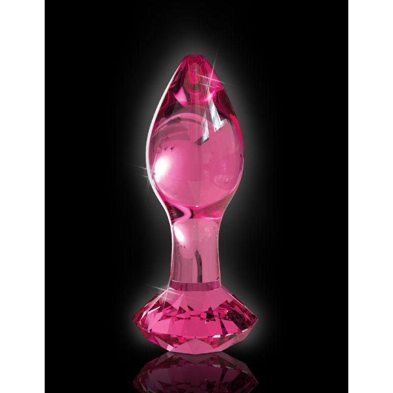 Icicles #79 Crystal Glass Butt Plug - Pink - Kink Store
