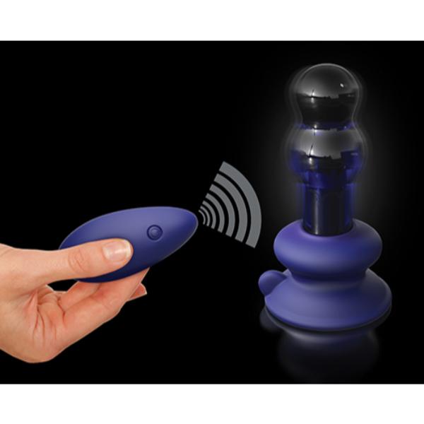 Icicles No. 83 Glass Vibrating Butt Plug with Remote Control and Suction Cup - Kink Store