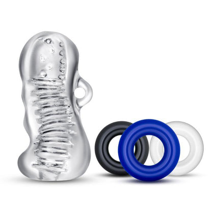 Jerk Off Quickie Kit - Stroker Kit with Cock Rings - Kink Store