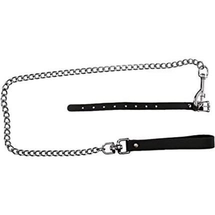 Kinklab Buckling Cock Ring and Chain Leash Set - Kink Store