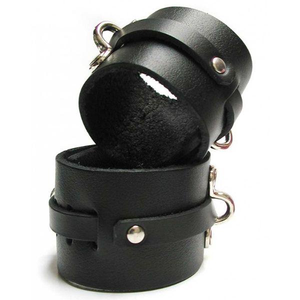 Kinklab Leather Ankle Cuffs - Black - Kink Store