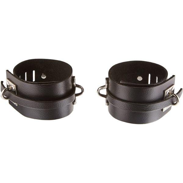 Kinklab Leather Ankle Cuffs - Black - Kink Store