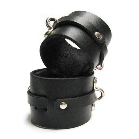 Kinklab Leather Ankle Cuffs - Black - Kink Store