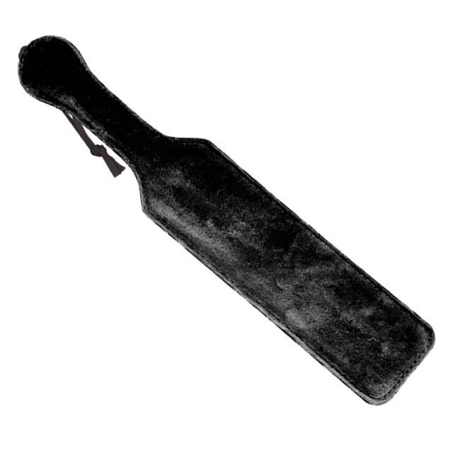 Leather Paddle with Black Fur - Kink Store
