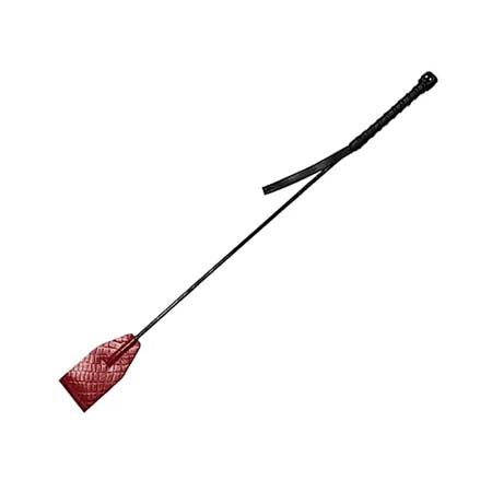Leather Riding Crop - Burgundy and Black - Kink Store