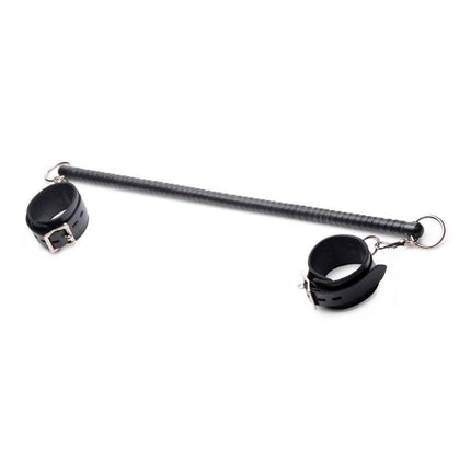 Leather Wrapped Spreader Bar with Ankle Cuffs - Kink Store