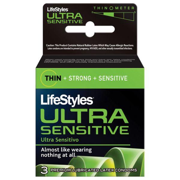 Lifestyles Ultra Sensitive Condoms - Box Of 3 - Kink Store