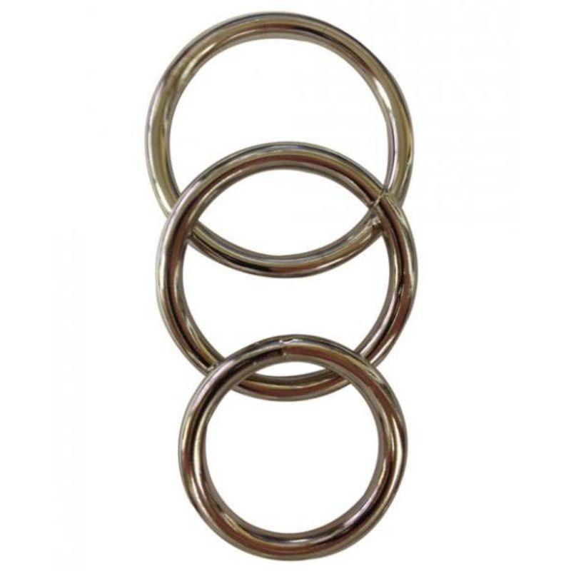 Metal O-Ring Cock Rings - 3 Pack - Sex Toys