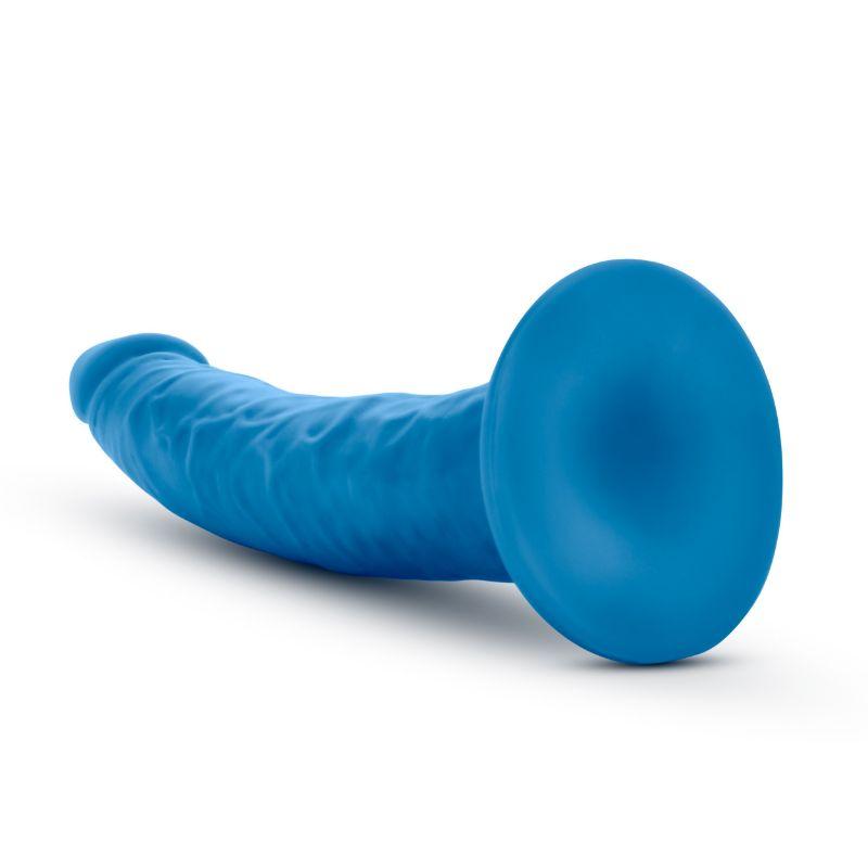 Neo Elite 7.5 Inch Silicone Dual Density Dildo - Neon Blue - Sex Toys