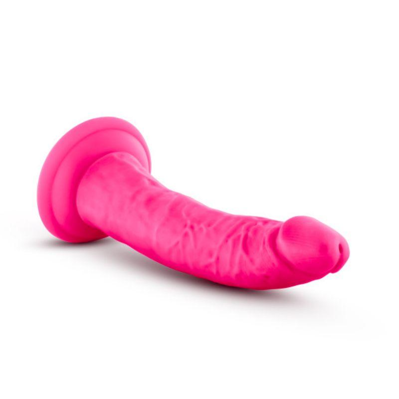 Neo Elite 7.5 Inch Silicone Dual Density Dildo - Neon Pink - Sex Toys