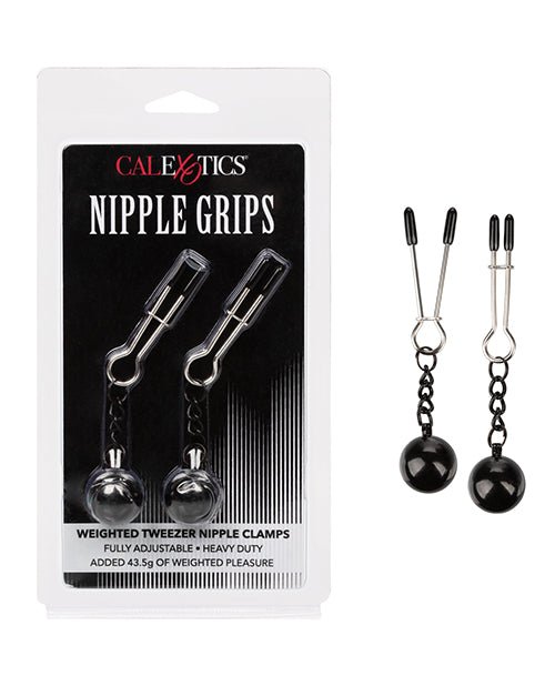 Nipple Grips Weighted Adjustable Tweezer Nipple Clamps - BDSM Gear