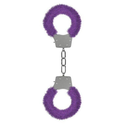 Ouch! Pleasure Furry Handcuffs - Purple - Kink Store