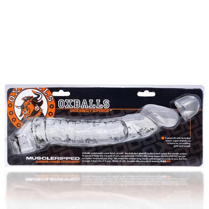 Oxballs Muscle Ripped Cock Sheath - Clear - Kink Store