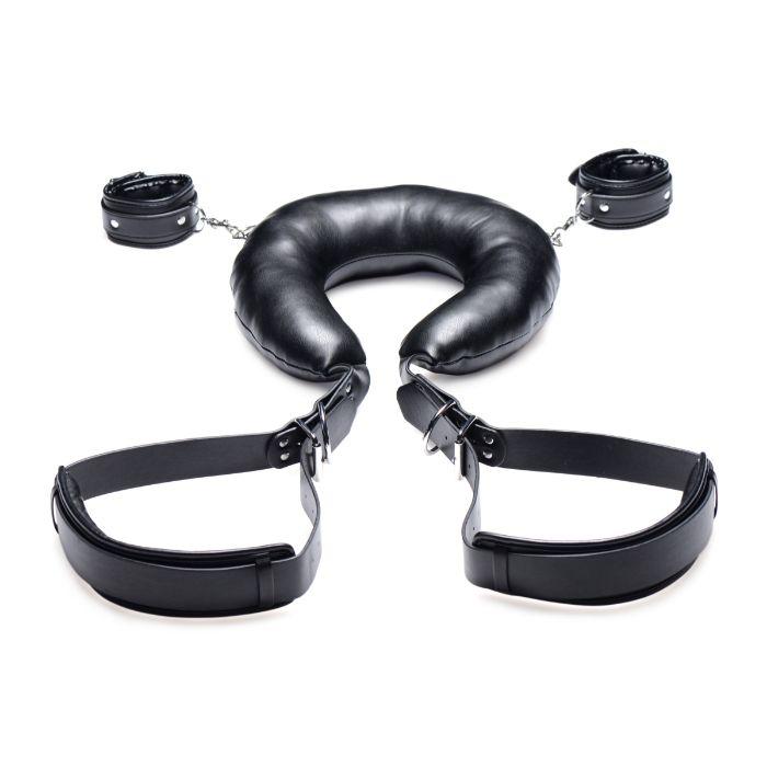 Padded Thigh Sling Restraint with Wrist Cuffs - Kink Store