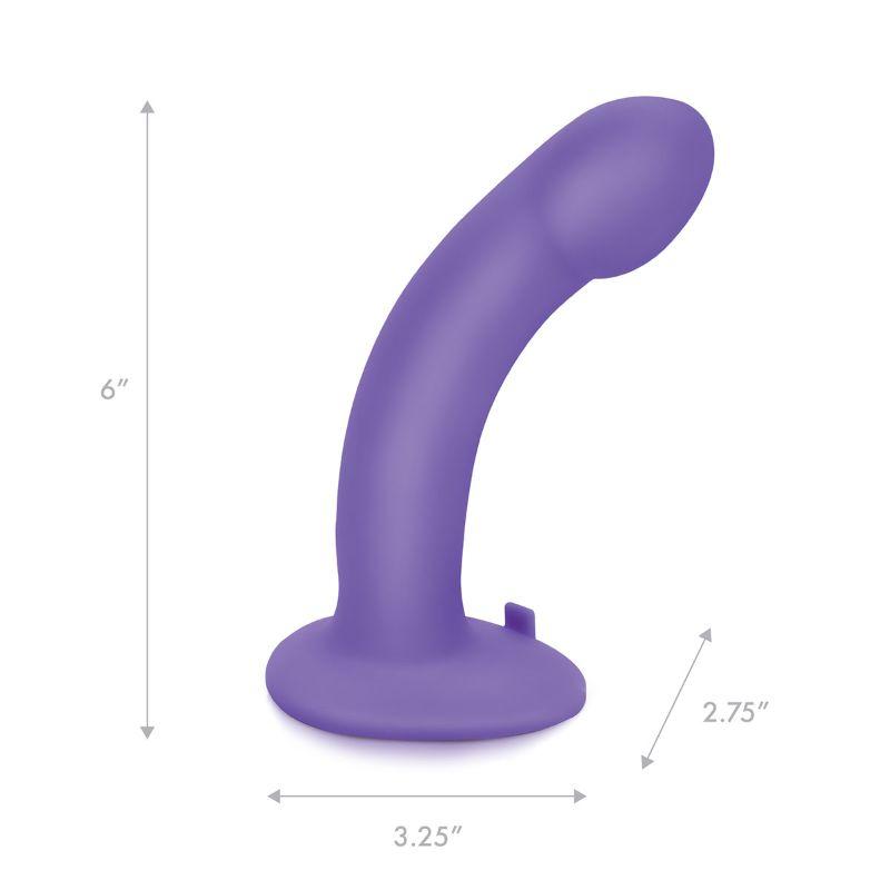 Pegasus 6" Curved Realistic Vibrating Dildo and Harness Set - Kink Store