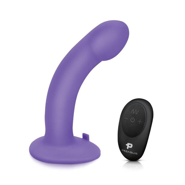 Pegasus 6" Curved Realistic Vibrating Dildo and Harness Set - Kink Store