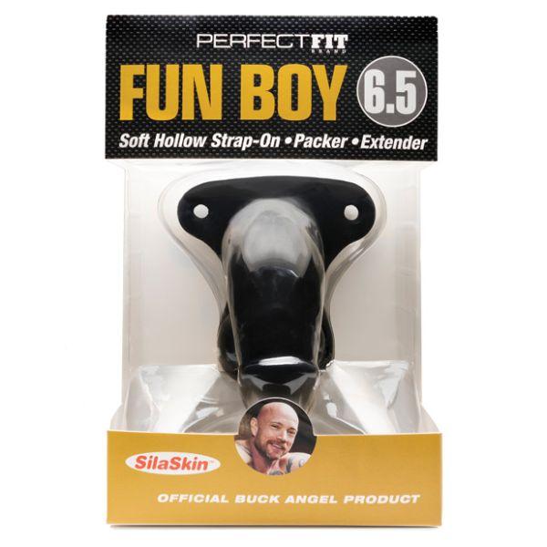 Perfect Fit Buck Angel Fun Boy Soft Hollow Strap On Packer - Kink Store