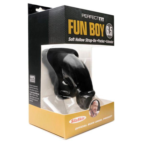 Perfect Fit Buck Angel Fun Boy Soft Hollow Strap On Packer - Kink Store