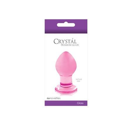 Pink Crystal Glass Plug - Small - Sex Toys