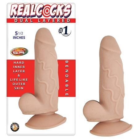 Realcocks Dual Layered #1 5.5 Inch - Pale - Sex Toys