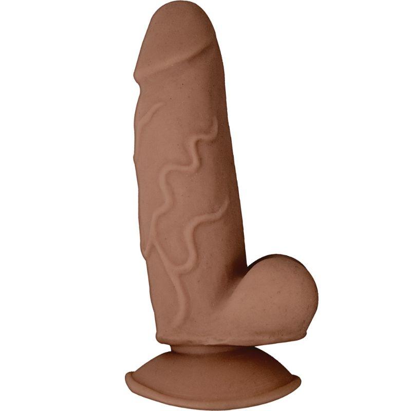 Realcocks Dual Layered Realistic Dildo #1 5.5in - Brown - Sex Toys