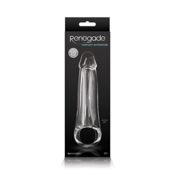 Renegade Fantasy Smooth Clear Cock Extender - Small - Sex Toys