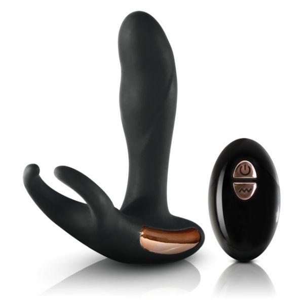 Renegade Sphinx Warming Prostate Massager with Cock Ring - Black - Sex Toys