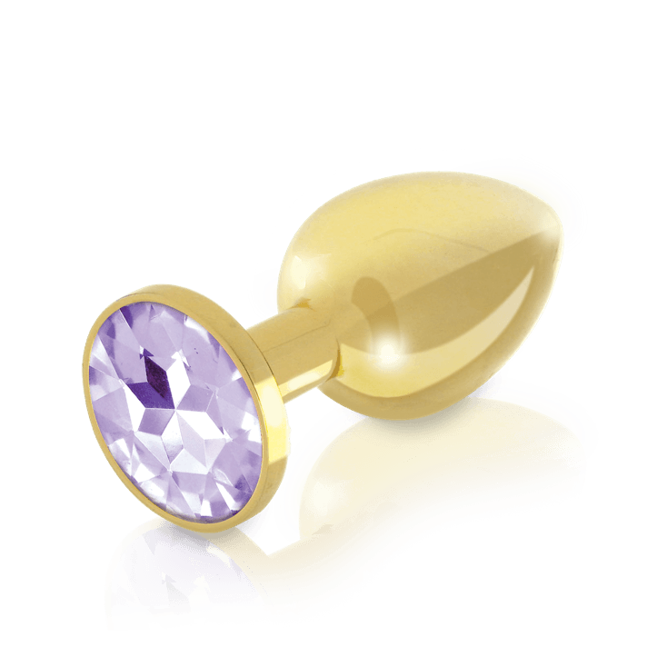 Rianne S Booty Plug Set - 2 Gold Stainless Steel Gem Butt Plugs - Sex Toys