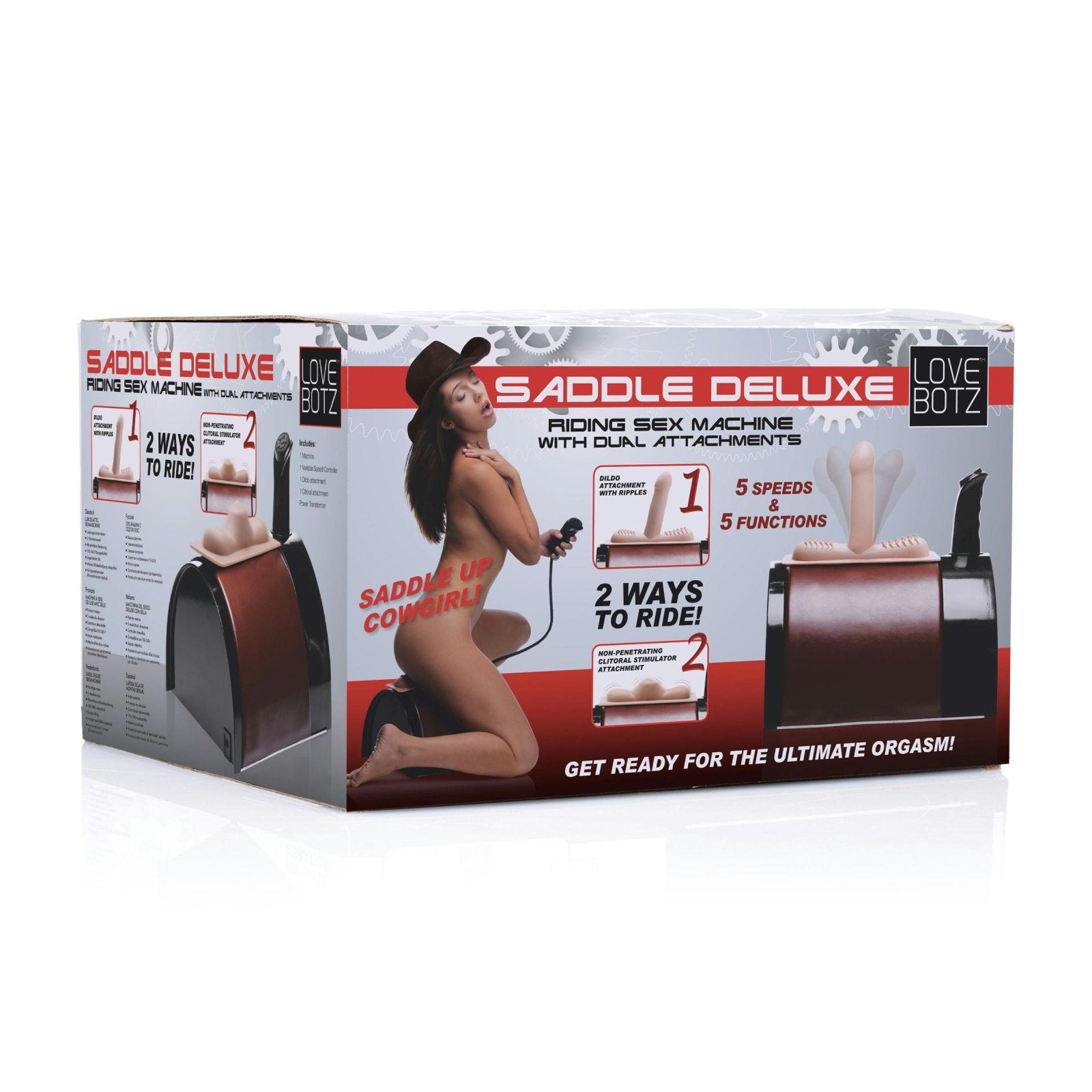 Saddle Deluxe Riding Sex Machine with Dual Attachments - Sex Toys