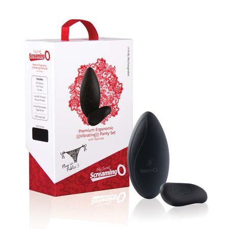 Screaming O My Secret Premium Ergonomic Remote Panty Set - Black - Sex Toys