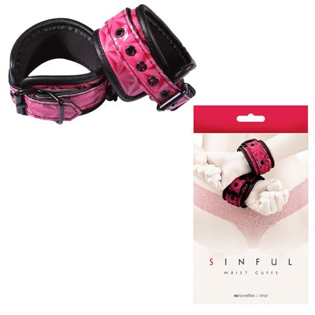 Sinful Wrist Cuffs - Pink - Kink Store