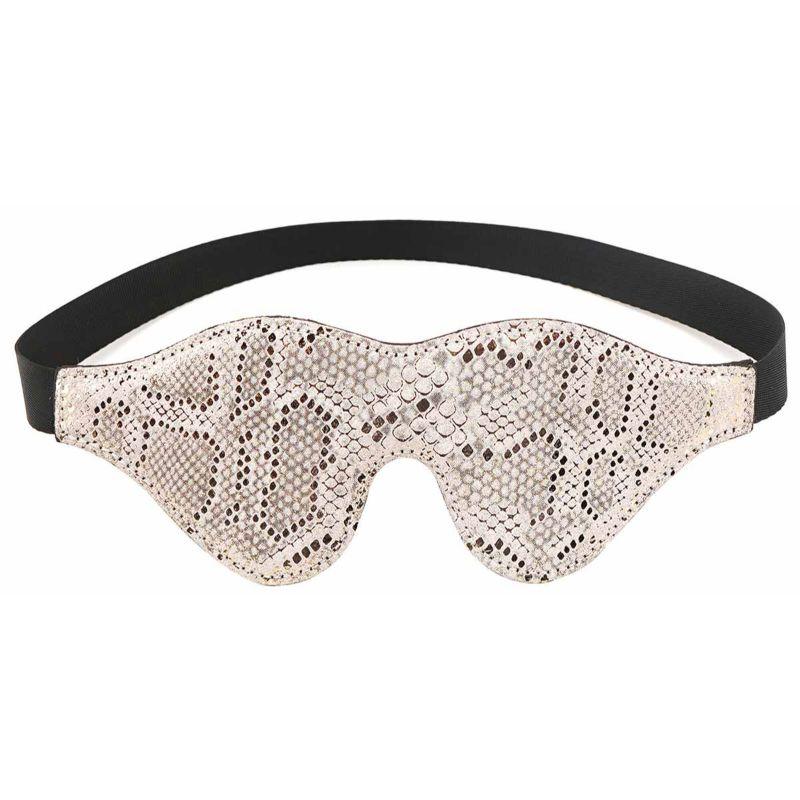 Spartacus Snakeskin Blindfold with Leather Lining - Kink Store