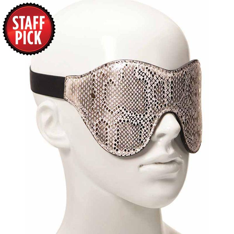 Spartacus Snakeskin Blindfold with Leather Lining - Kink Store