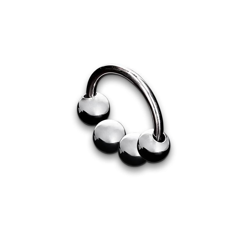 Stainless Steel Glans Ring with Rotating Balls - Kink Store