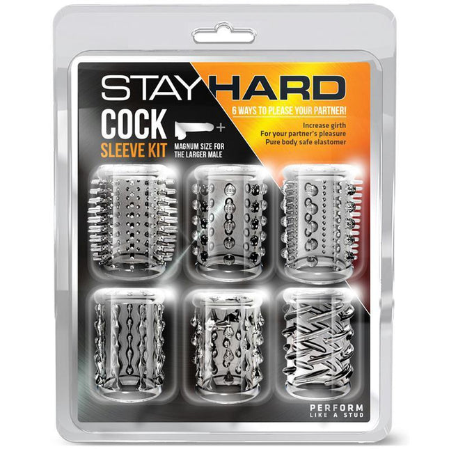 Stay Hard Cock Sleeve Kit - Clear - Kink Store