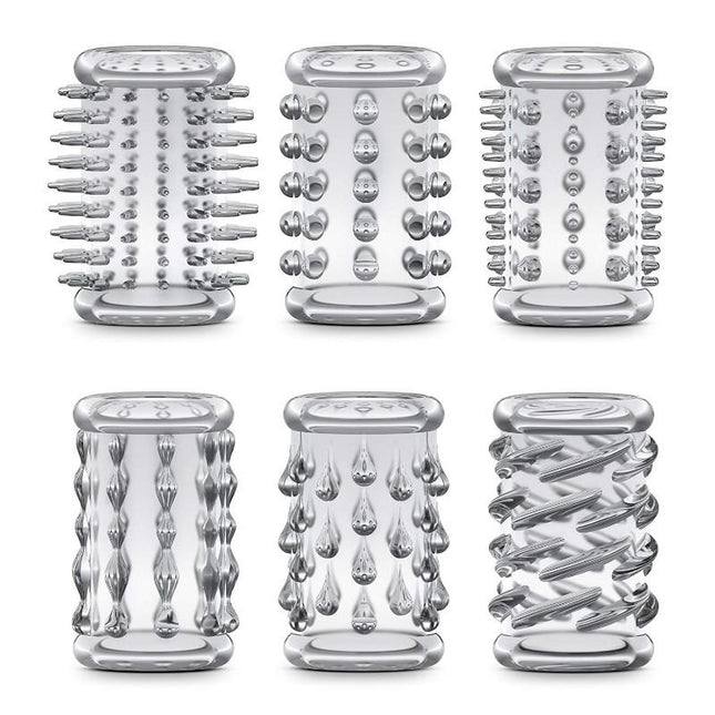 Blush Stay Hard 6-Piece Cock Sleeve Kit Clear - Sex Toys