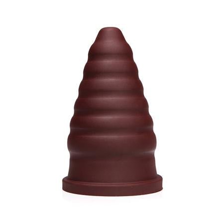 Tantus Cone Ripple Firm Large Silicone Anal Stretching Cone - Oxblood - Kink Store