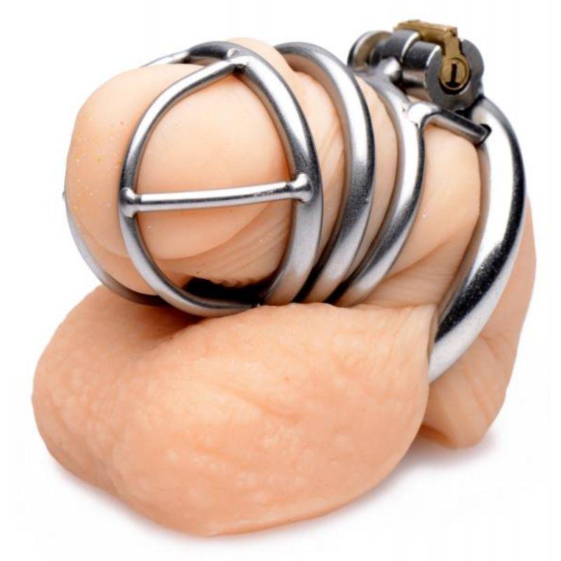The Pen Deluxe Stainless Steel Locking Chastity Cage - Kink Store