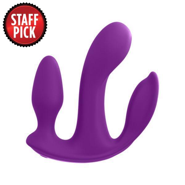 Threesome Total Ecstasy Dual Penetration Vibrator with Clit Stimulator - Kink Store