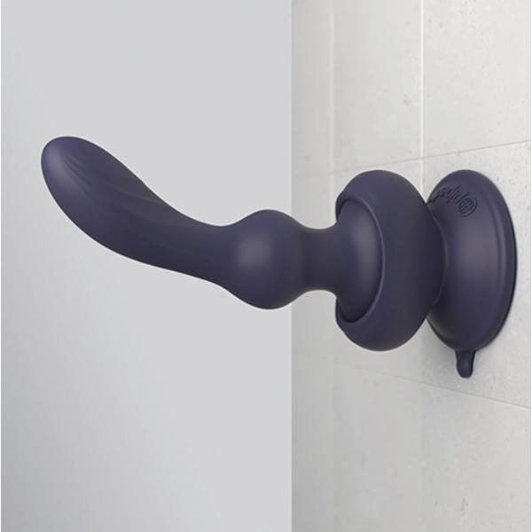Threesome Wall Banger P Spot Remote Control Vibrator - Navy Blue - Kink Store