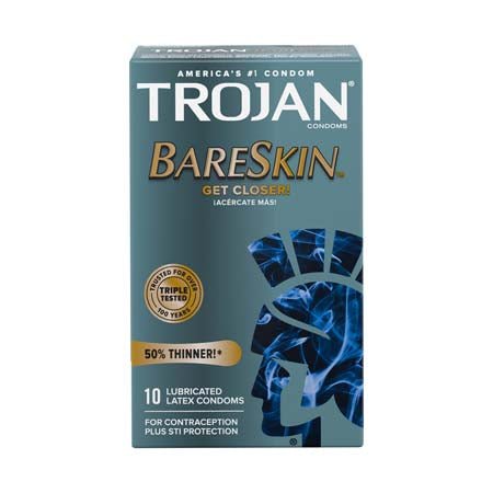 Trojan Bareskin Condoms - Box of 10 - Kink Store