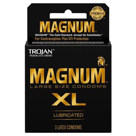 Trojan Magnum XL Condoms - 3 Pack - Kink Store