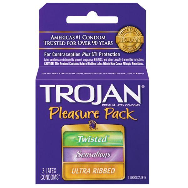 Trojan Pleasure Pack Assorted Condom Pack - Kink Store